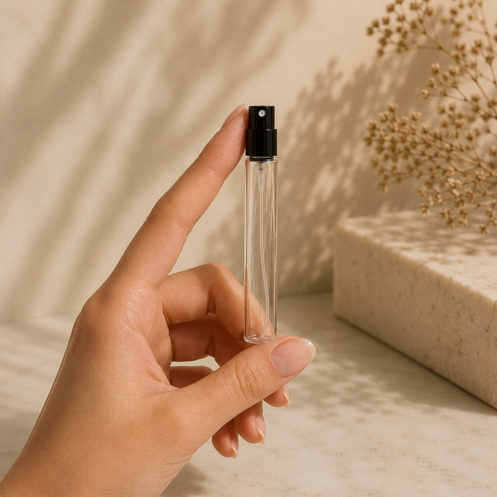 VESTIGIUM 10 ml signature vial, sealed glass atomizer