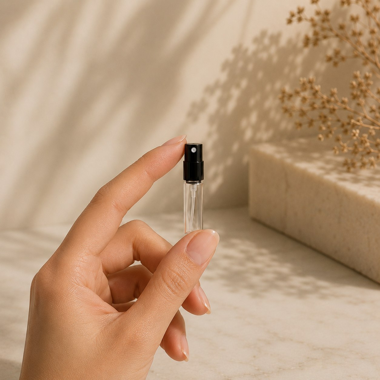 VESTIGIUM 2 ml sample vial, sealed glass atomizer
